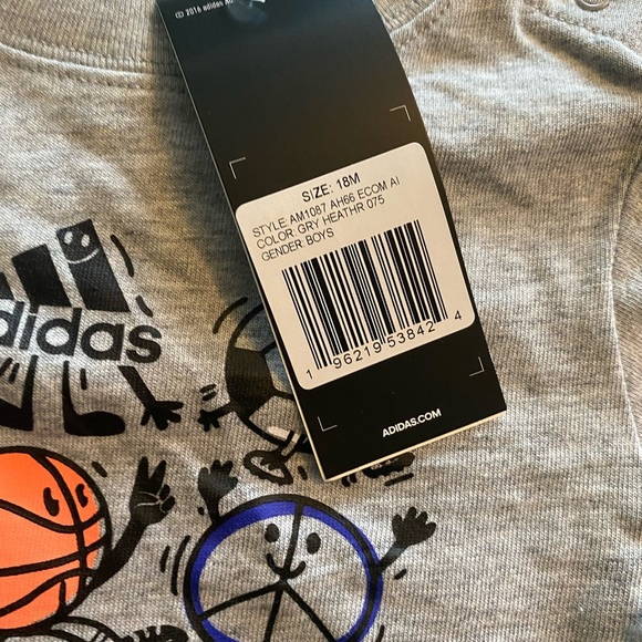 Adidas Gray Bodysuit with Playful Cartoon Design - Picture 3 of 6